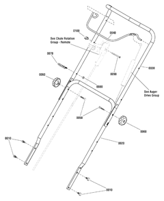 Handles And Controls Group - Remote Diagram and Parts List for SS22E (1695904)(2010) Briggs and Stratton Snow Blower
